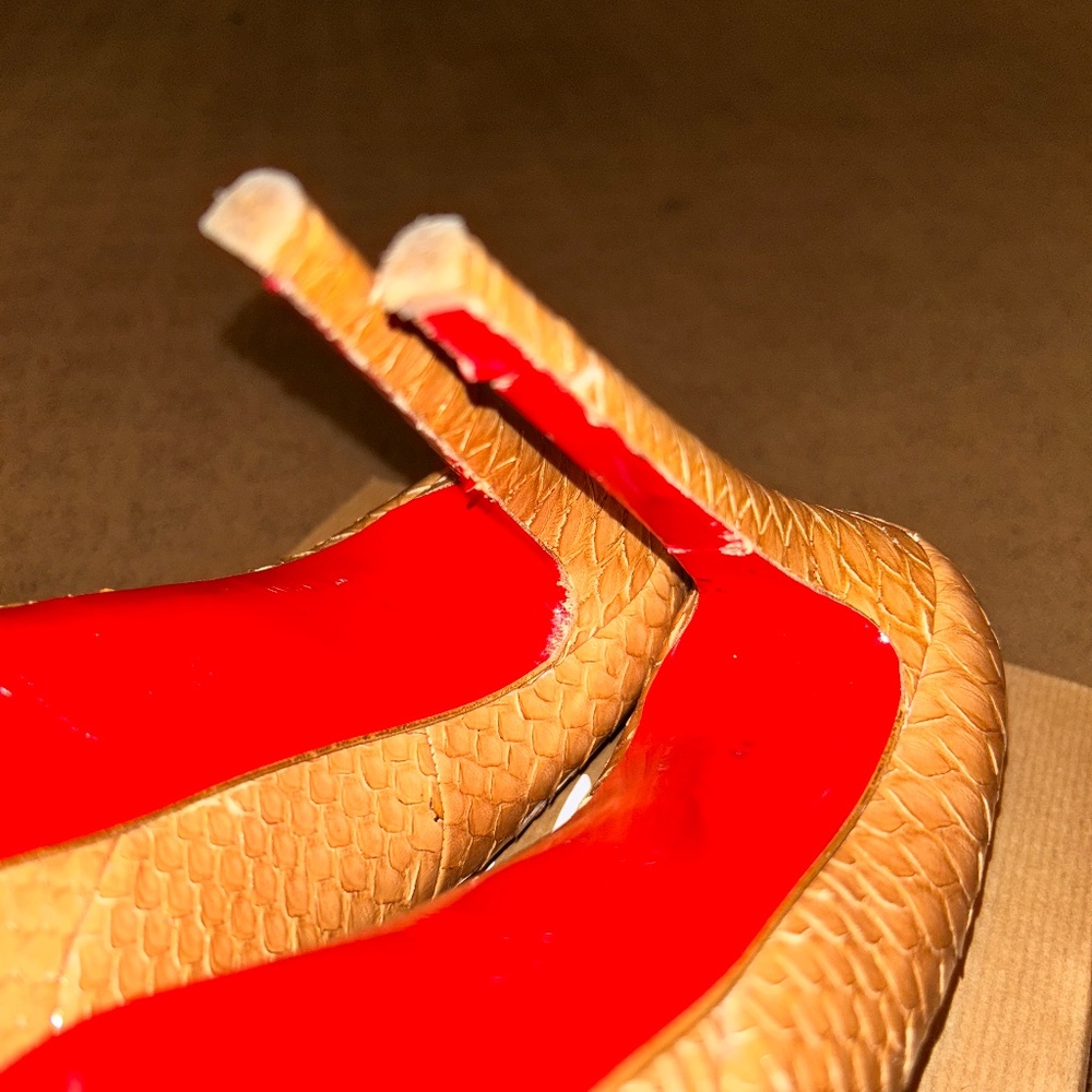 Authentic Christian Louboutin Bianca Python Cryst… - image 5